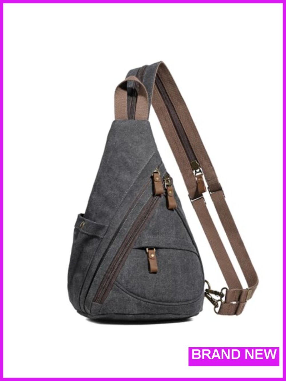 Canvas Sling Bag Crossbody Backpack Daypack for Men Women
